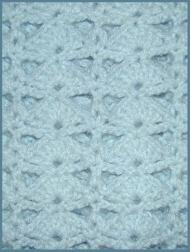 Lullaby Shells Baby Afghan Closeup (click to go back)