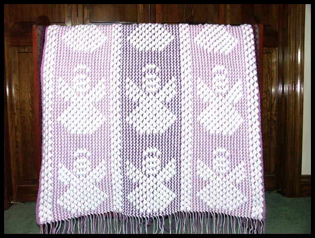 Angels Among Us Child's Afghan (click to see flat)