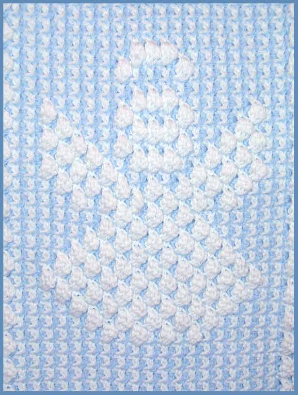 Angels Among Us Child's Afghan Closeup (click to go back)
