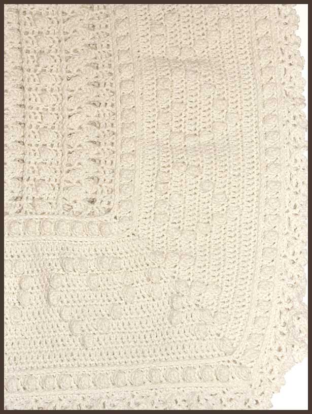 Heart's Delight Baby Afghan Closeup (click to go back)