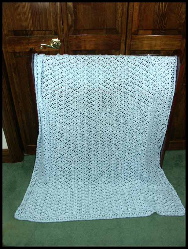 Cloud Soft Shells II Baby Afghan in Blue (click to see closeup)