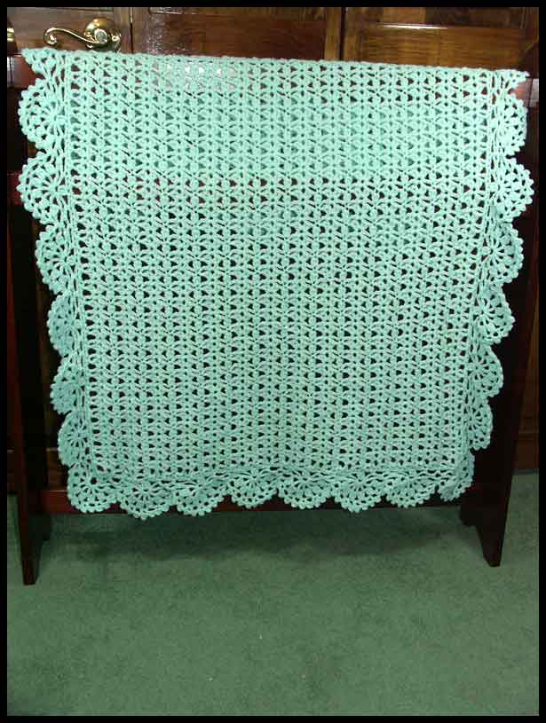 Storytime Baby Afghan (Green) (click to see closeup)