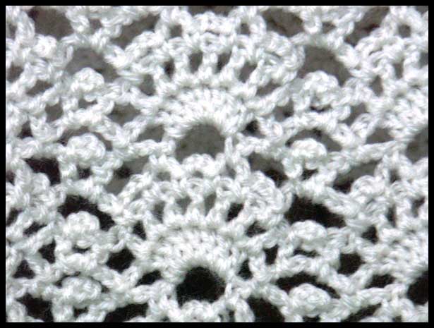 Exquisite Baby Afghan in Worted Closeup (click to go back)