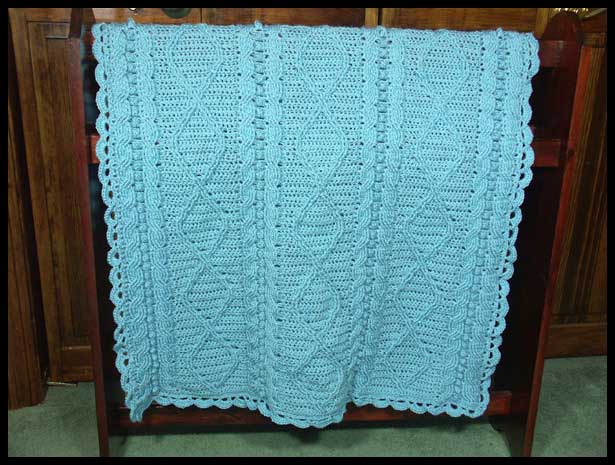 Diamonds & Cables Baby Afghan (click to see closeup)