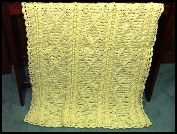 Diamonds & Cables Baby Afghan (click to see closeup)