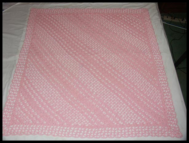 Pink Diagonal Lace - Flat (click to go back)