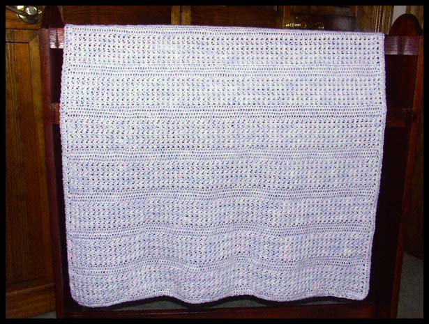 CrissCross Baby Afghan (click to see closeup)
