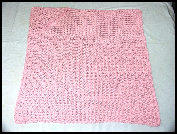 Hooded Textured Baby Blanket Flat (click to go back)