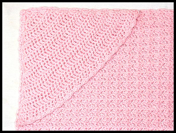 Hooded Textured Baby Blanket Closeup of Hood (click to go back)