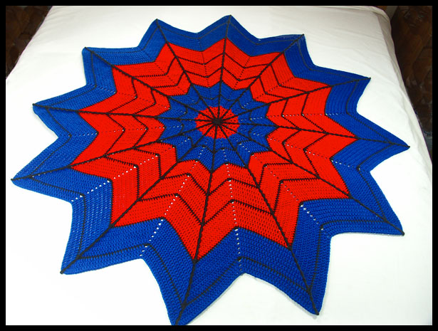 Superhero Dreamcatcher Afghan (click to see closeup of point)