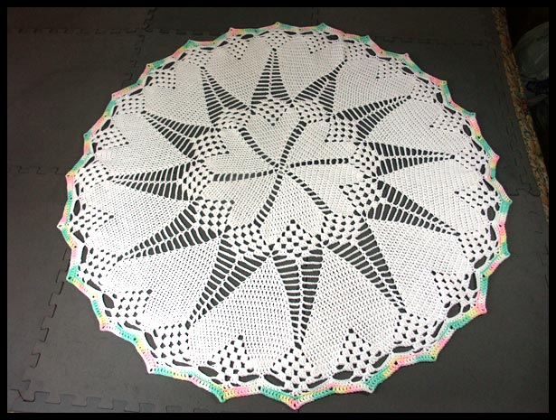 Doily Baby Blanket Flat (click to go back)