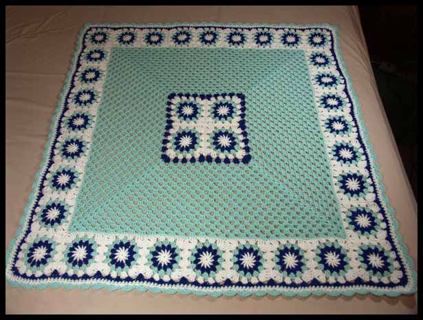 Granny-Edged Granny Baby Blanket (click to see more photos)