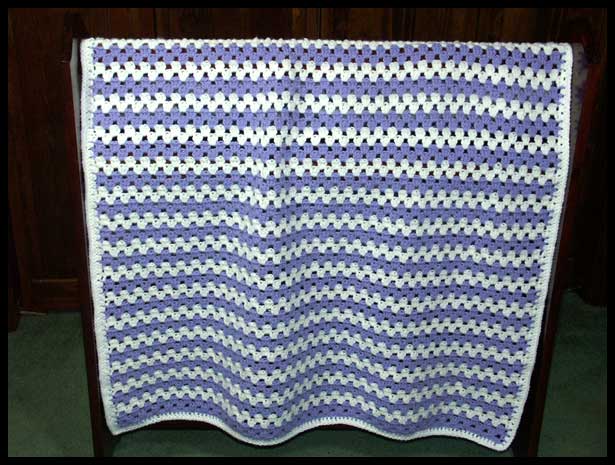 Granny Stripe Baby Blanket (click to see more photos)