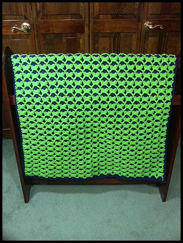 2-Sided Seahawks Baby Blanket (click to see more photos)