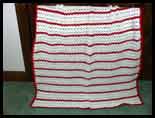 Peppermint Stripes Baby Afghan
