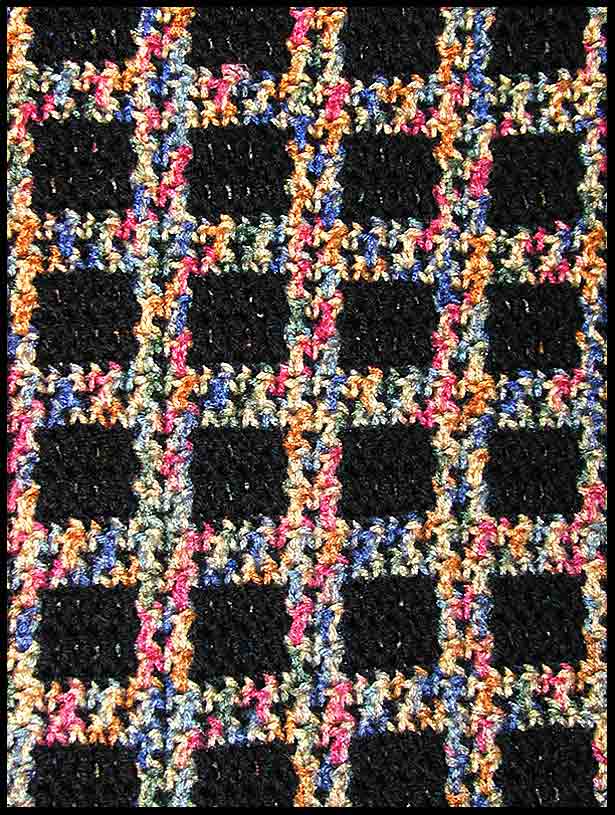 Vision in Black Afghan Closeup (click to go back)