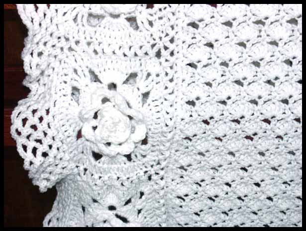 White Lace Afghan Closeup (click to go back)