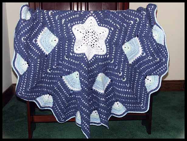 New Star Afghan (click to see closeup)