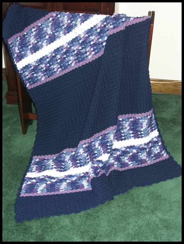 Ripple Stitch Afghan (click to see closeup)