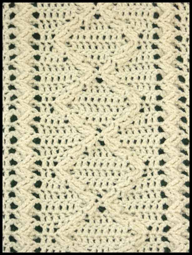 Fisherman Style Afghan Closeup 1 (click to go back to Afghan)