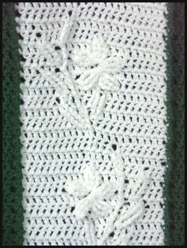 Ferns & Blossoms White Panel Closeup (click to go back)