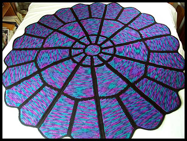 Stained Glass Afghan (click to see flat)