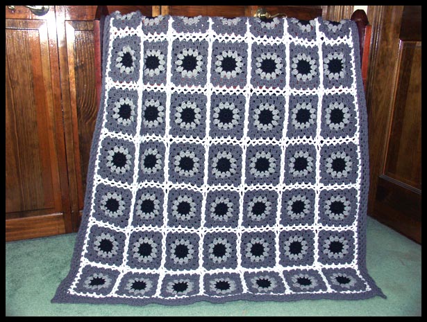 Gray Days Afghan (click to see flat)