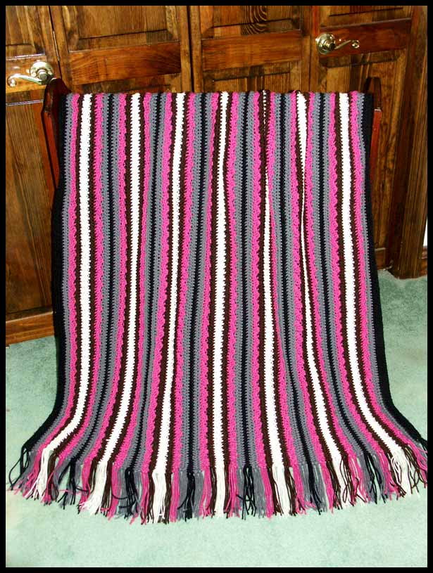 Textured Stripes Throw (click to see flat)