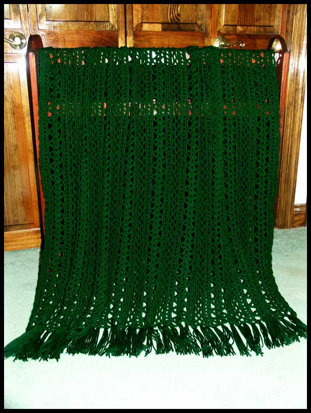 Emerald Treasure Afghan (click to see flat)