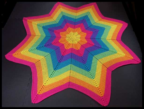 Compass Bright Rainbow Blanket (click to see more images)