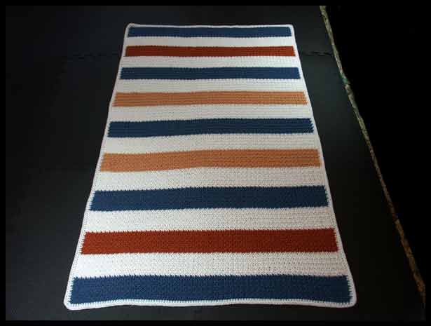 Striped Crumpled Griddle Lapghan (click to see more images)