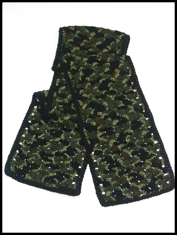 Camouflage Scarf 2 (click to see scarf with ruler)
