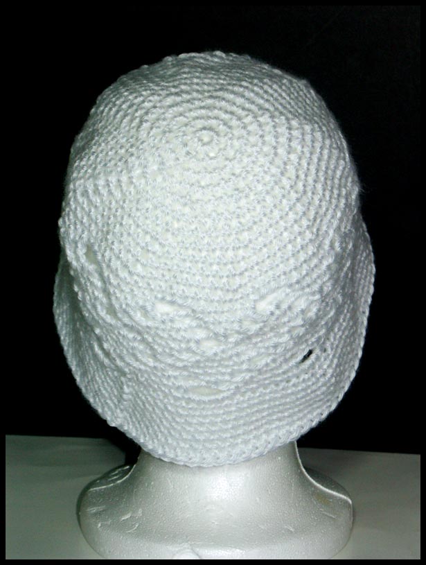Elegant Lace Bucket Style Hat Back View (click to go back)