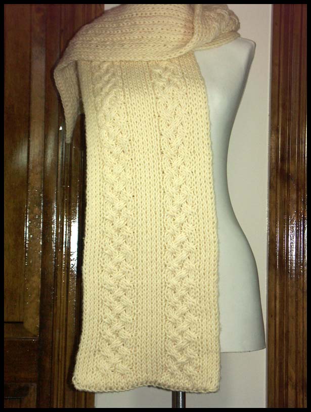 Double-Knitted Cable Scarf
