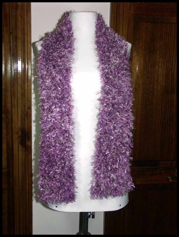 Purple Fur Scarf