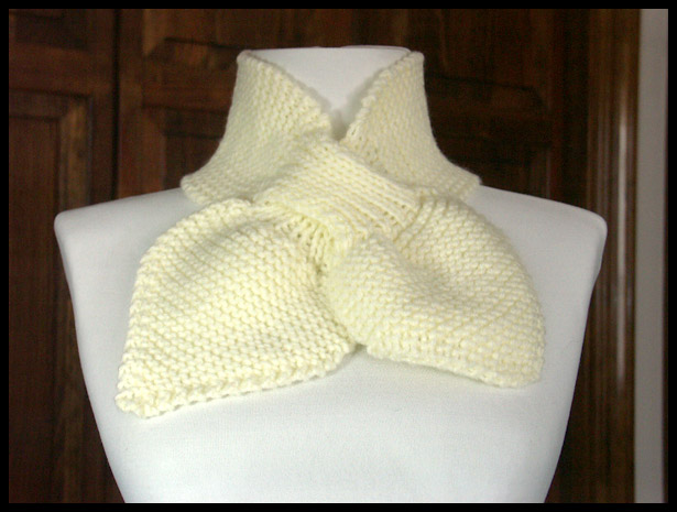 Bow Knot Scarf Soft Beige (click to see flat)