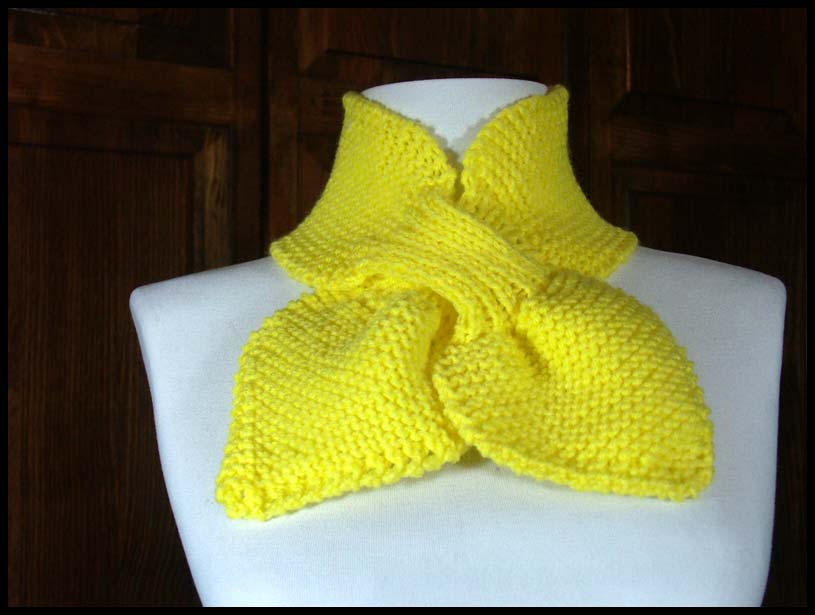 Bow Knot Scarf - Bright Yellow