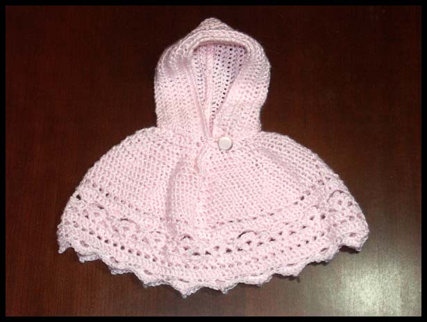 Pink Hooded Poncho