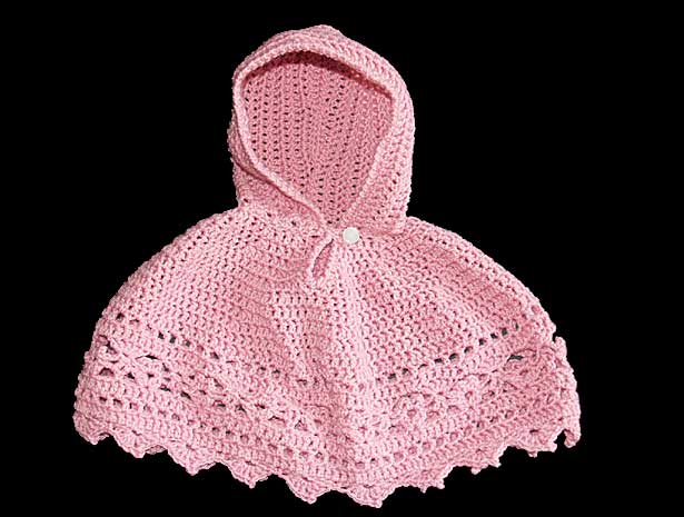 Rose Hooded Poncho