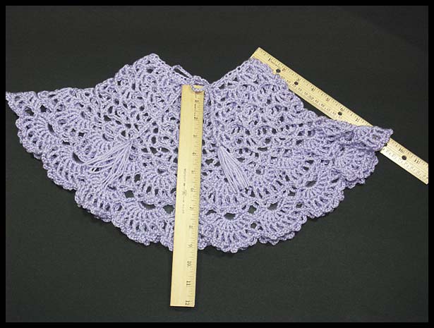 Lacy Lavender Poncho with Rulers (click to go back)