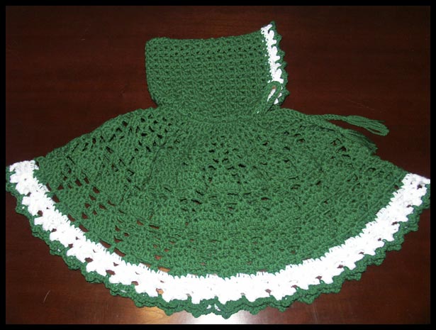Side View of Christmas Tree Poncho (click to go back)