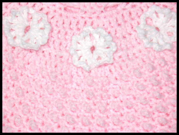 Berry Bobbles & Flowers III Poncho Closeup (click to go back)