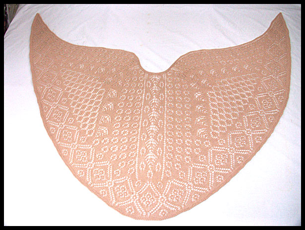 Shetland Garden Faroese Shawl (click to see more photos and details)