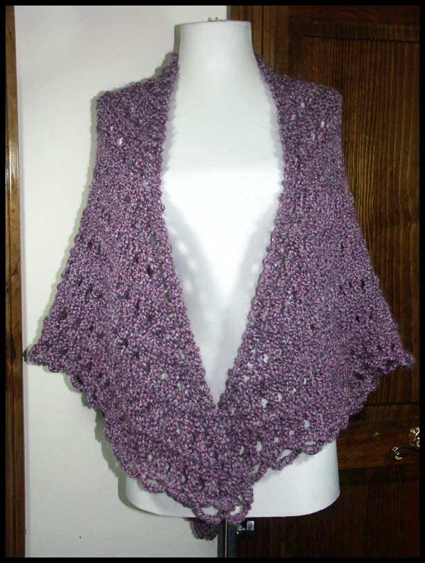 Baroque Knit Shawl - Front (click to go back)