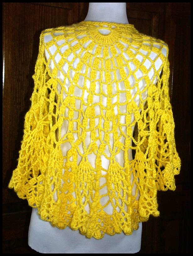 Yellow Pineapple Shawl Back (click to go back)