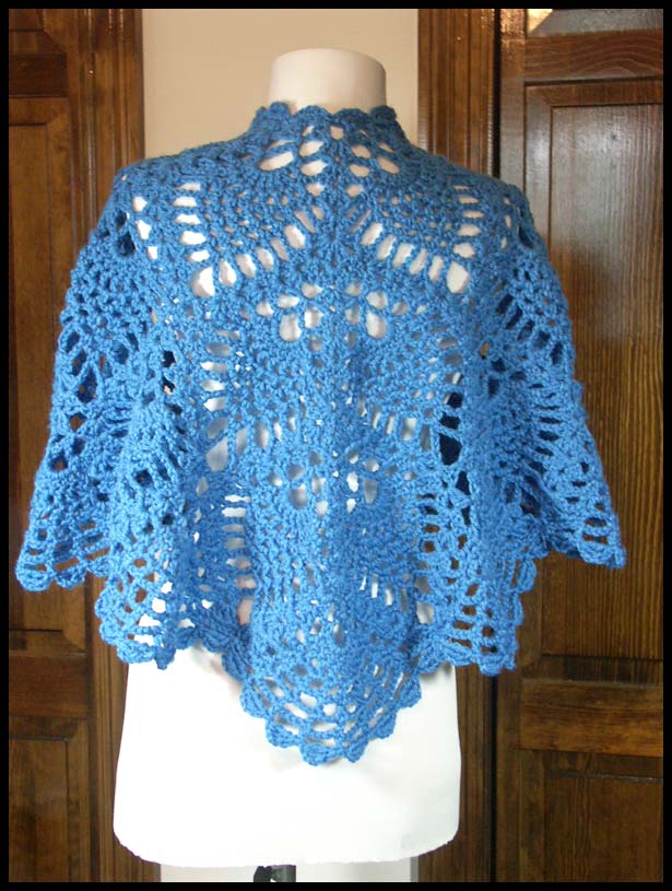 Blue Curacao Shawl - Back (click to go back)