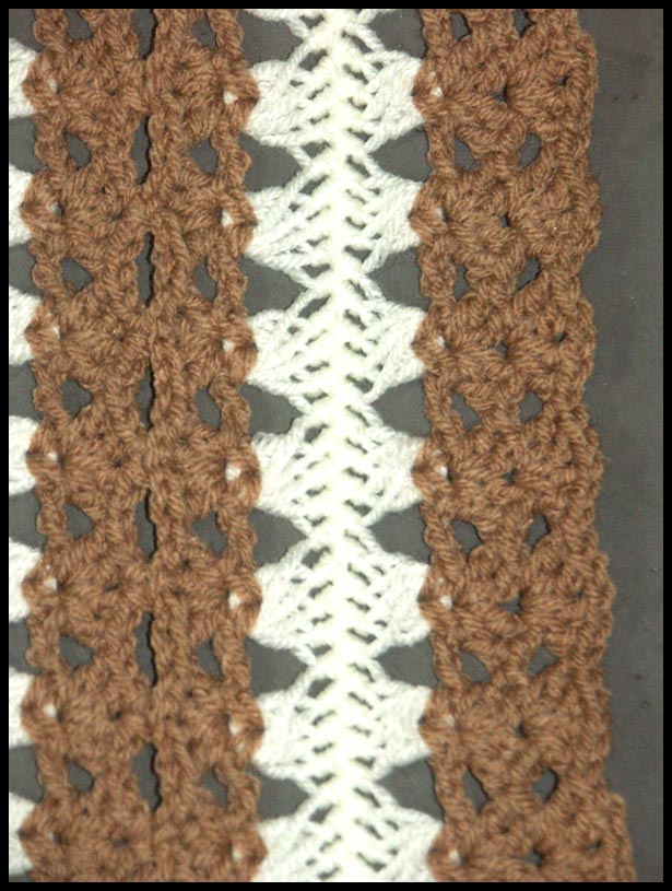 Hairpin Lace Shawl Closeup (click to go back)